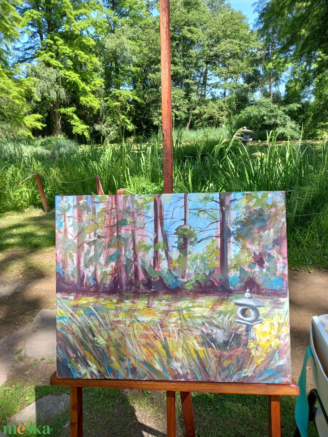 Füvészkertben - művészet - festmény - akril - Meska.hu