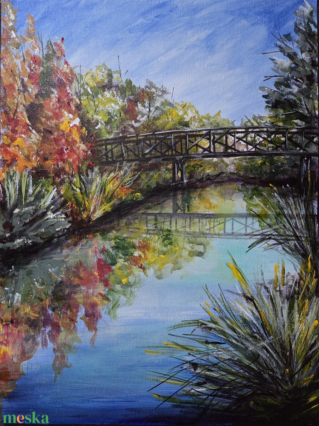 Ősz a Holt-Maroson - művészet - festmény - akril - Meska.hu