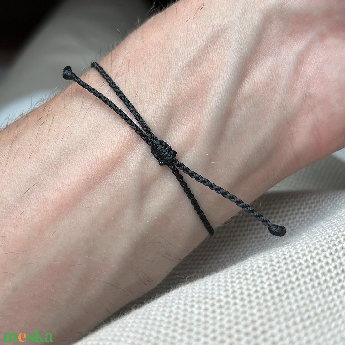 Heritage Thin - Legacy Black - ékszer - karkötő - fonott karkötő - Meska.hu