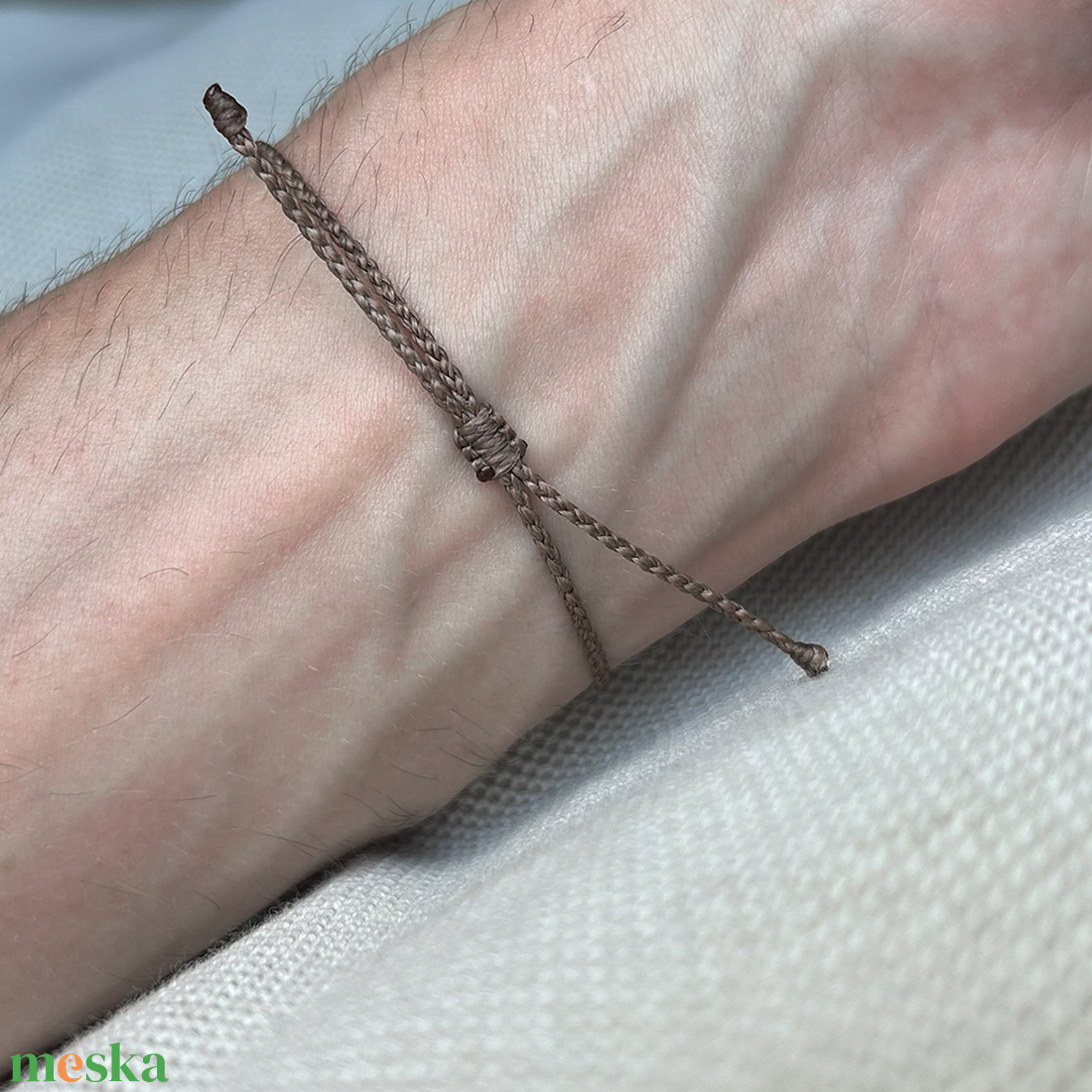 Heritage Thin - Tobacco Brown - ékszer - karkötő - fonott karkötő - Meska.hu