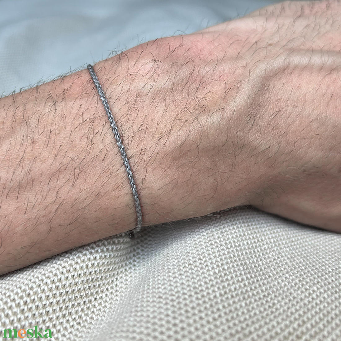 Heritage Thin - Oxford Gray - ékszer - karkötő - fonott karkötő - Meska.hu