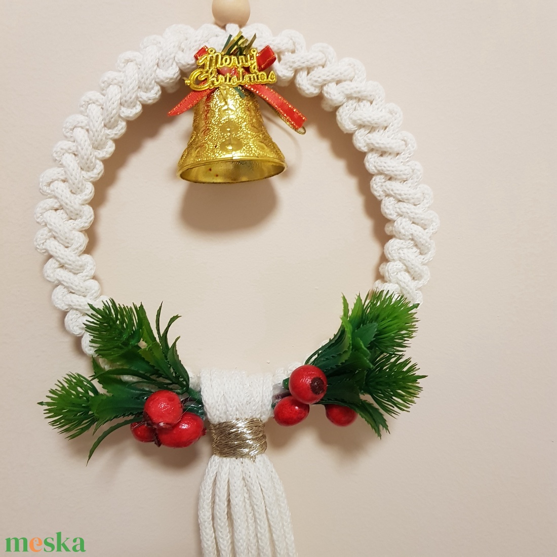 Karácsonyi kopogtató - karácsony - adventi díszek - adventi ajtódísz - Meska.hu