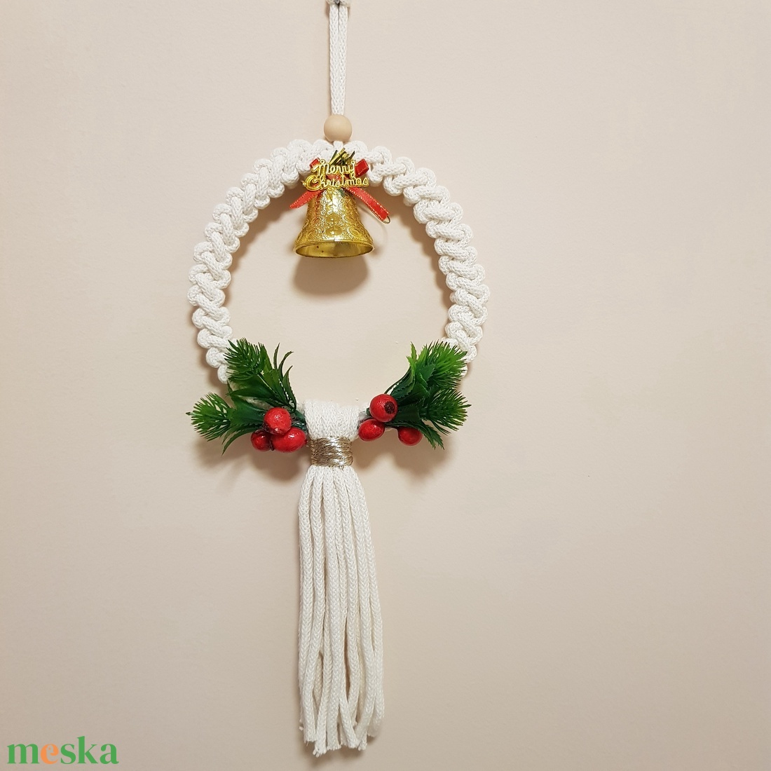 Karácsonyi kopogtató - karácsony - adventi díszek - adventi ajtódísz - Meska.hu