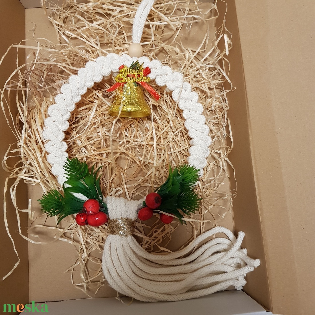 Karácsonyi kopogtató - karácsony - adventi díszek - adventi ajtódísz - Meska.hu