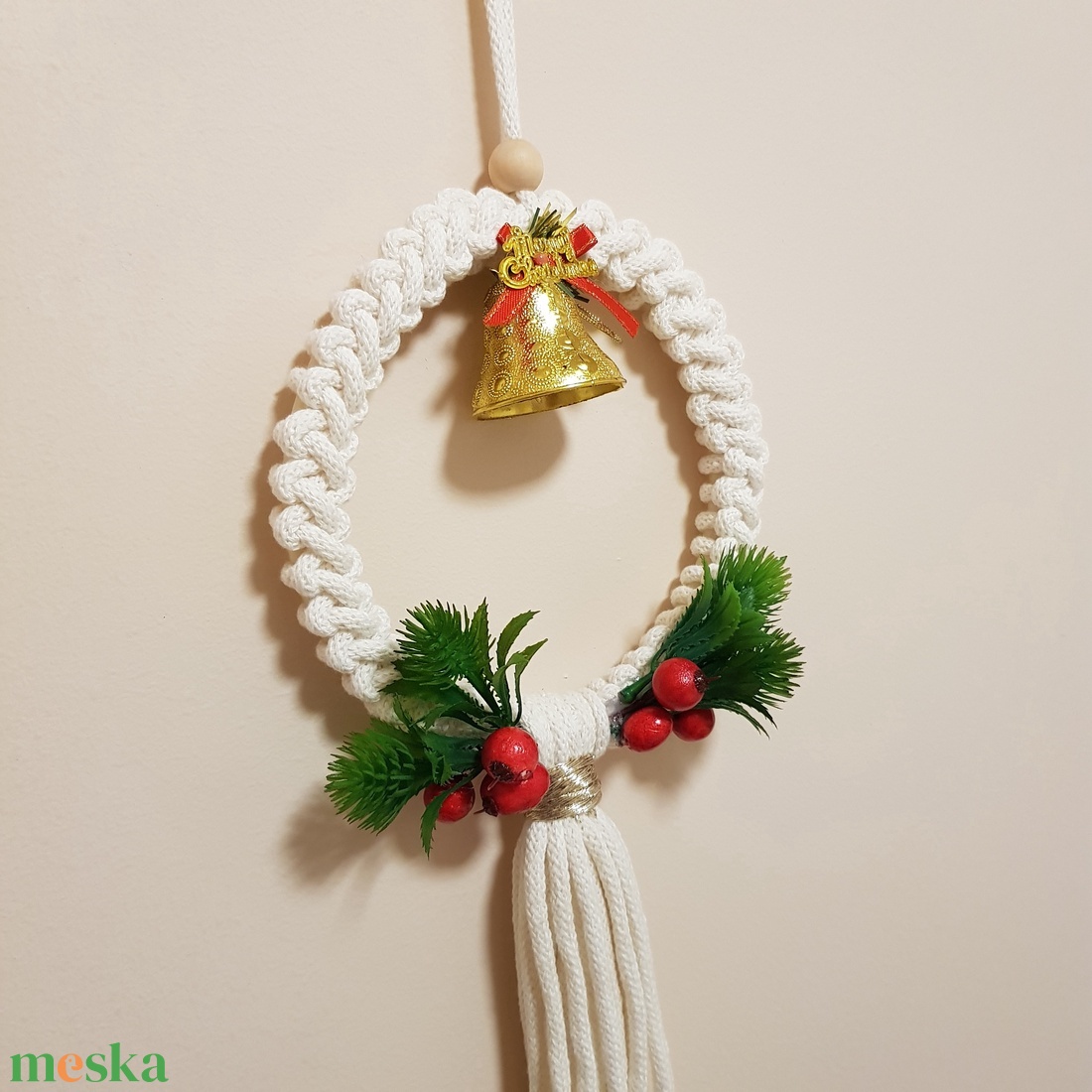 Karácsonyi kopogtató - karácsony - adventi díszek - adventi ajtódísz - Meska.hu