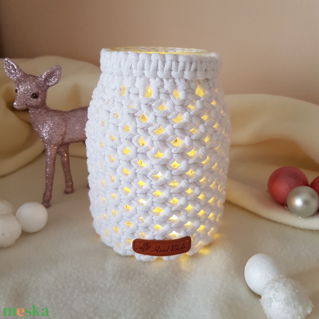 Makramé asztaldísz - otthon & életmód - dekoráció - asztal és polc dekoráció - asztaldísz - Meska.hu