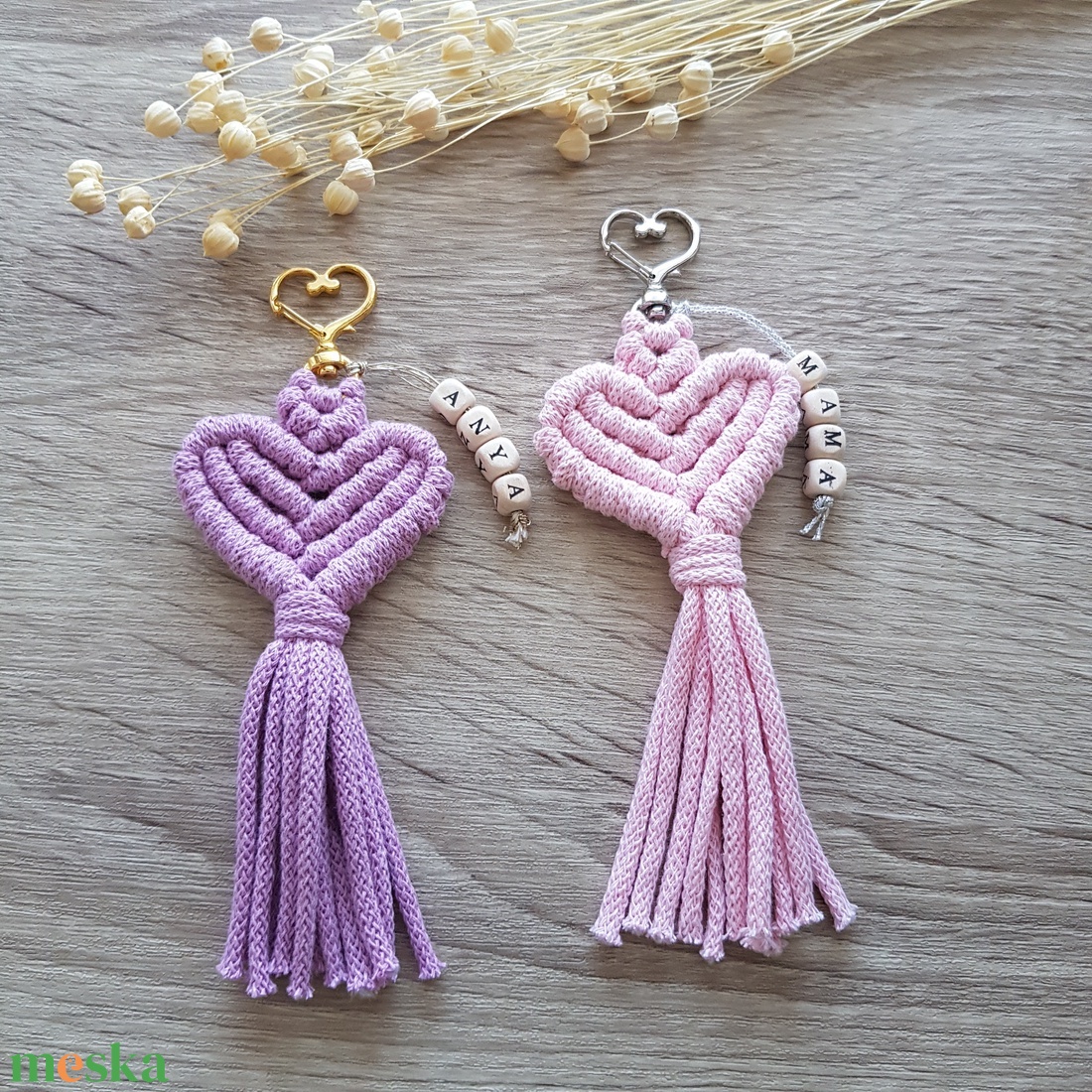 Makramé kulcstartó - táska & tok - kulcstartó & táskadísz - kulcstartó - Meska.hu