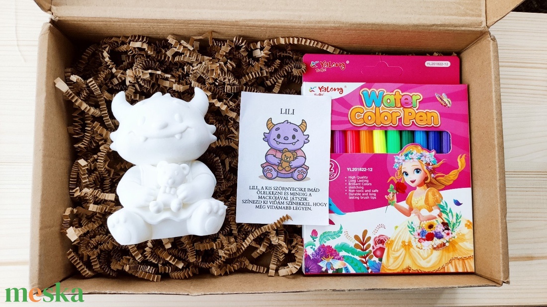 Színezhető Szörnyecske Figura � Kreatív 3D színező szett  - diy (csináld magad) - egységcsomag - Meska.hu