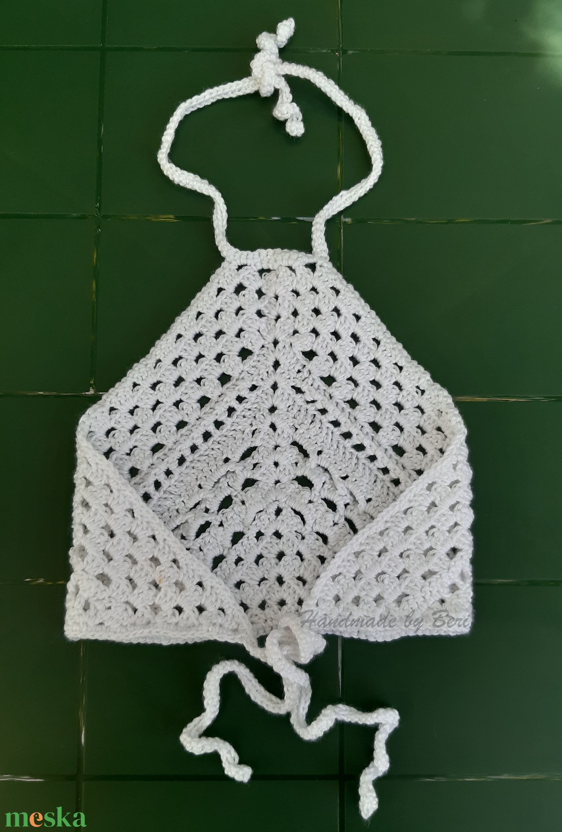 Horgolt lányka kánikula felső (top)  - ruha & divat - babaruha & gyerekruha - póló - Meska.hu