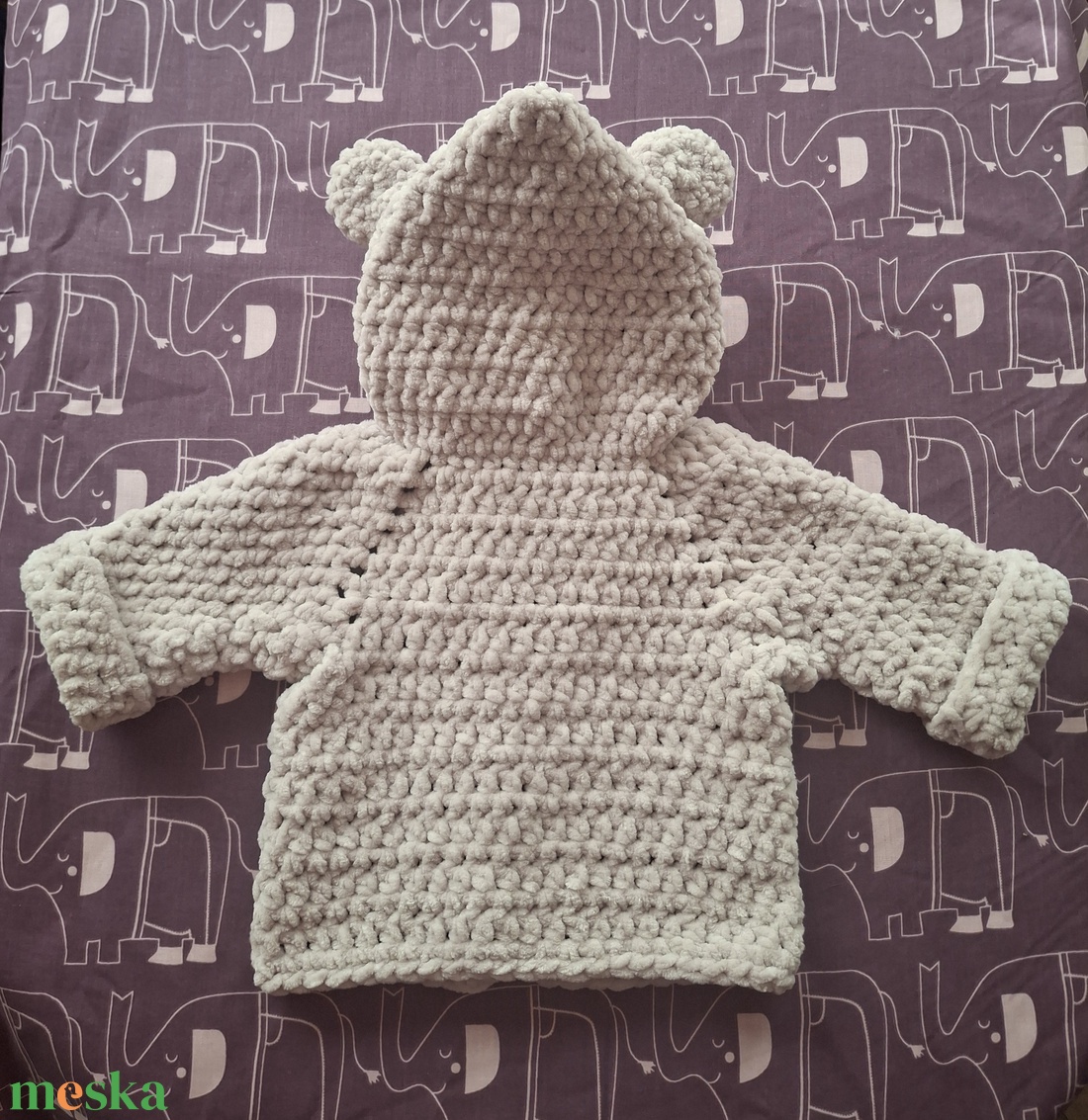 Horgolt kabátka újszülött babáknak - ruha & divat - babaruha & gyerekruha - pulóver - Meska.hu