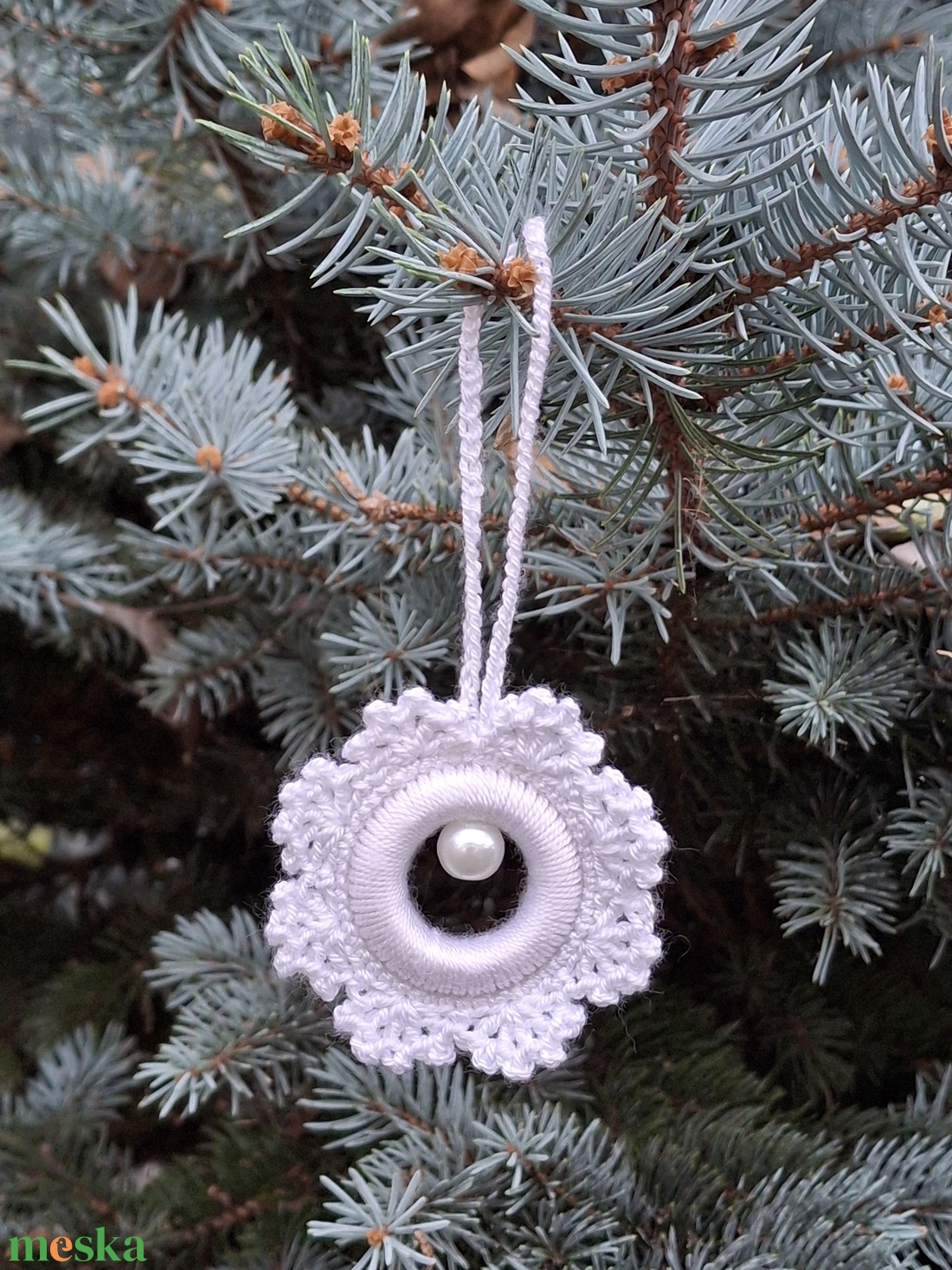 Horgolt karácsonyi dísz (3 db/csomag) - karácsony - karácsonyi lakásdekoráció - karácsonyfadíszek - Meska.hu