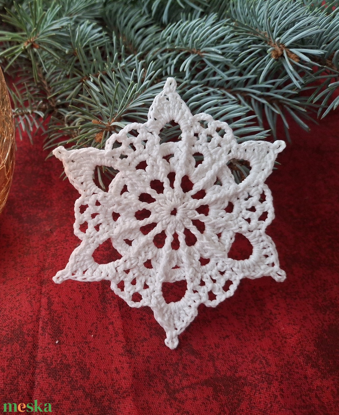 Horgolt karácsonyi dísz - karácsony - karácsonyi lakásdekoráció - karácsonyfadíszek - Meska.hu