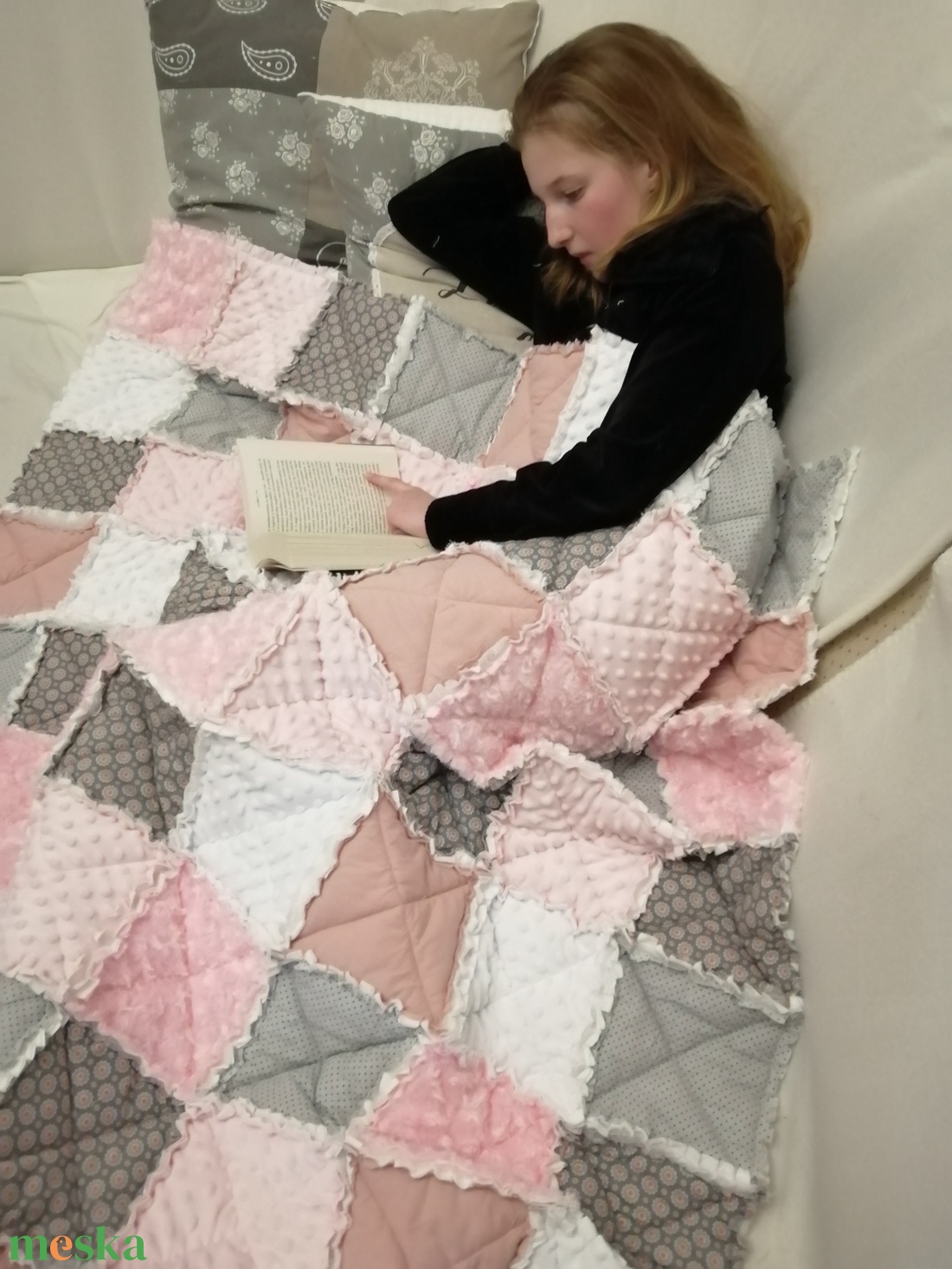 Rongypaplan /rag quilt patchwork takaró  - otthon & életmód - babaszoba, gyerekszoba - babatakaró, gyerek pléd - Meska.hu