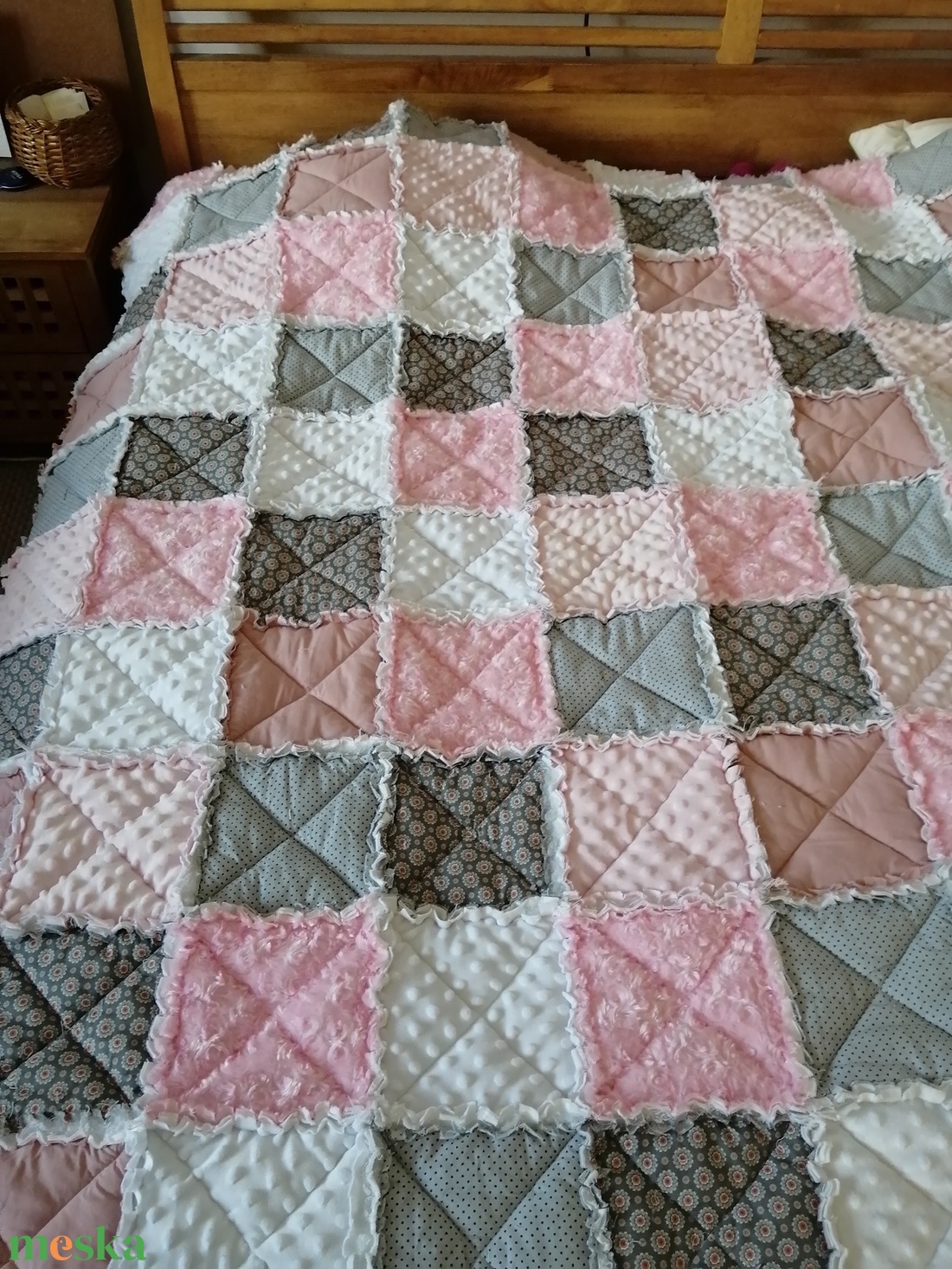 Rongypaplan /rag quilt patchwork takaró  - otthon & életmód - babaszoba, gyerekszoba - babatakaró, gyerek pléd - Meska.hu