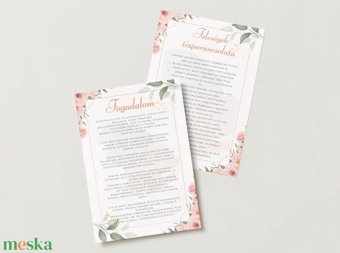 Lánybúcsú oklevél sablon, fogadalom és 10 parancsolat - esküvő - lánybúcsú - Meska.hu