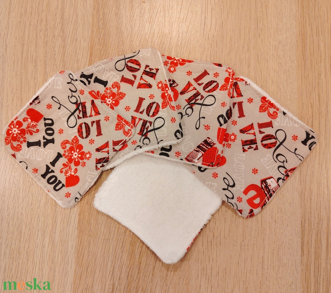 Love arctisztító párnácskák - szépségápolás - arcápolás - arctisztító korong - Meska.hu