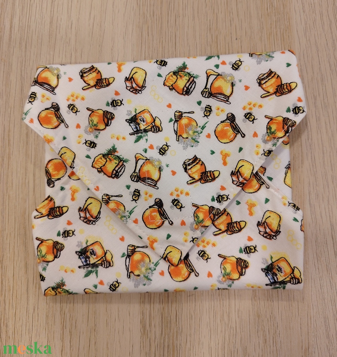 Méhecske  újraszalvéta - táska & tok - uzsonna- & ebéd tartó - szendvics csomagoló - Meska.hu