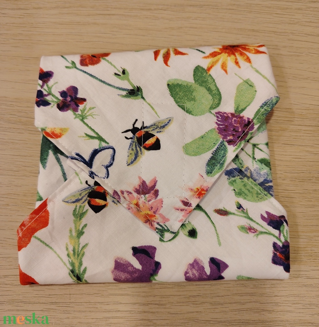 Mezei virágok újraszalvéta - táska & tok - uzsonna- & ebéd tartó - szendvics csomagoló - Meska.hu