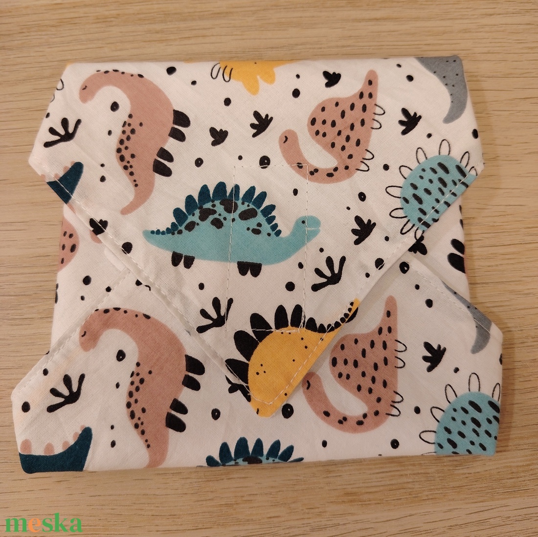 Dinós újraszalvéta - táska & tok - uzsonna- & ebéd tartó - szendvics csomagoló - Meska.hu