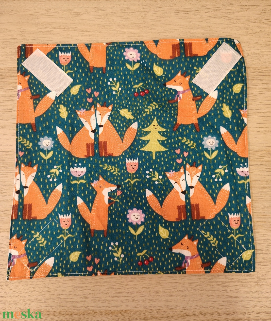 Rókás újraszalvéta - táska & tok - uzsonna- & ebéd tartó - szendvics csomagoló - Meska.hu