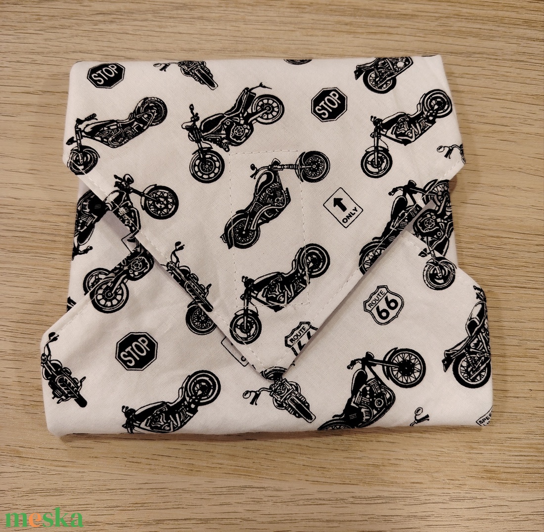 Motoros újraszalvéta - táska & tok - uzsonna- & ebéd tartó - szendvics csomagoló - Meska.hu