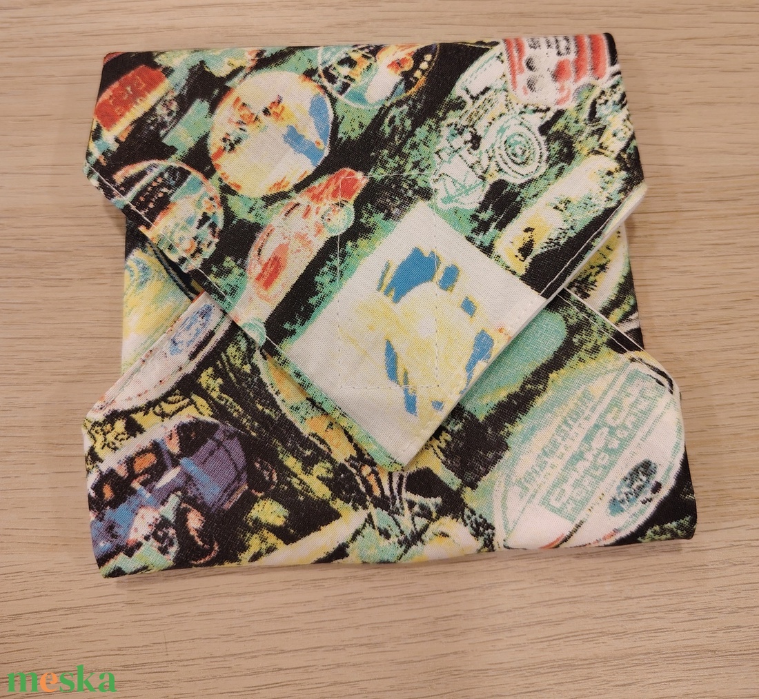 Retro autós újraszalvéta - táska & tok - uzsonna- & ebéd tartó - szendvics csomagoló - Meska.hu