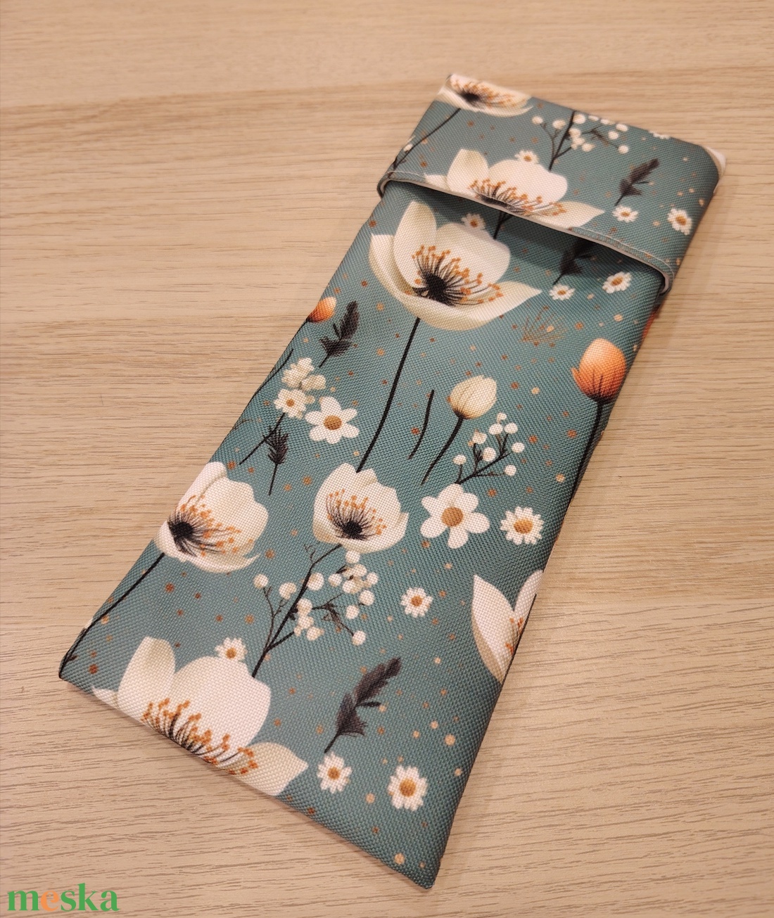 Virágos evőeszköz tartó - táska & tok - uzsonna- & ebéd tartó - evőeszköz tartó - Meska.hu