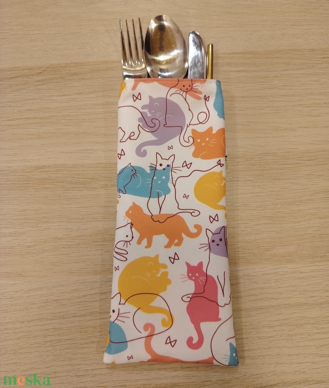 Cicás evőeszköz tartó - táska & tok - uzsonna- & ebéd tartó - evőeszköz tartó - Meska.hu