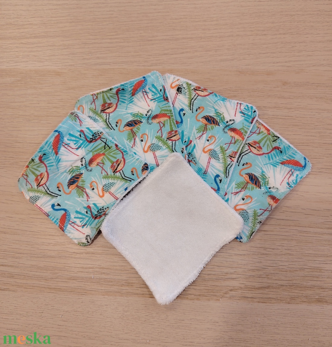 Flamingós arctisztító párnácskák - szépségápolás - arcápolás - arctisztító korong - Meska.hu