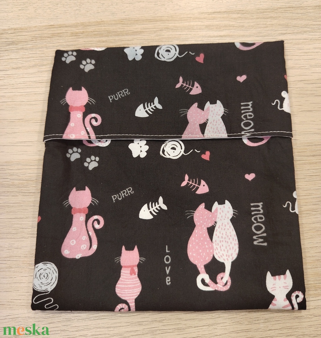 Szerelmes cicák nasi tasak - táska & tok - uzsonna- & ebéd tartó - szendvics csomagoló - Meska.hu