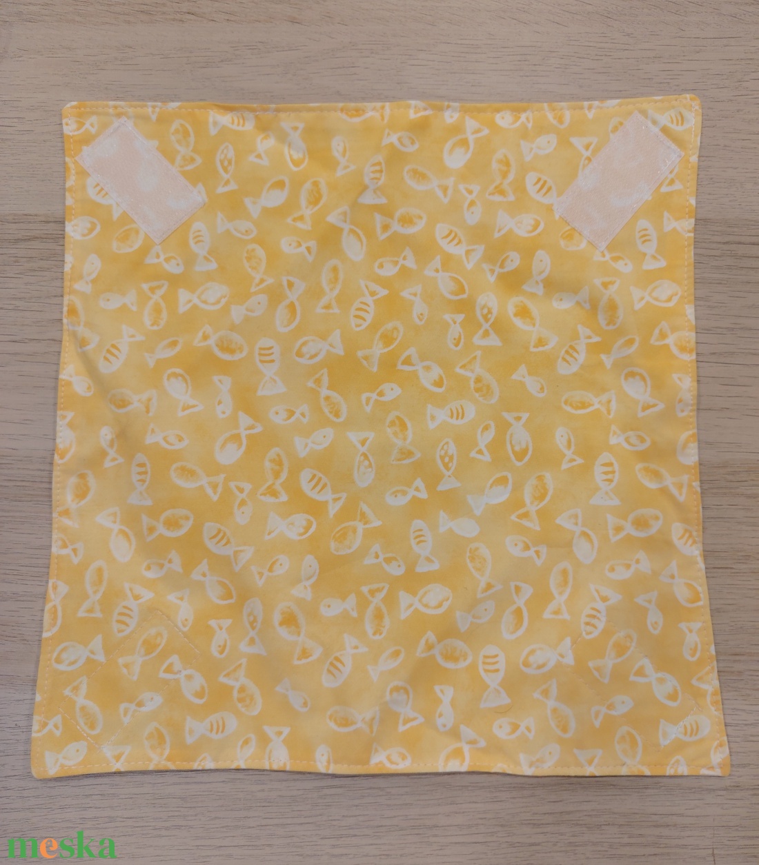 Halacskás  újraszalvéta (narancs) - táska & tok - uzsonna- & ebéd tartó - szendvics csomagoló - Meska.hu