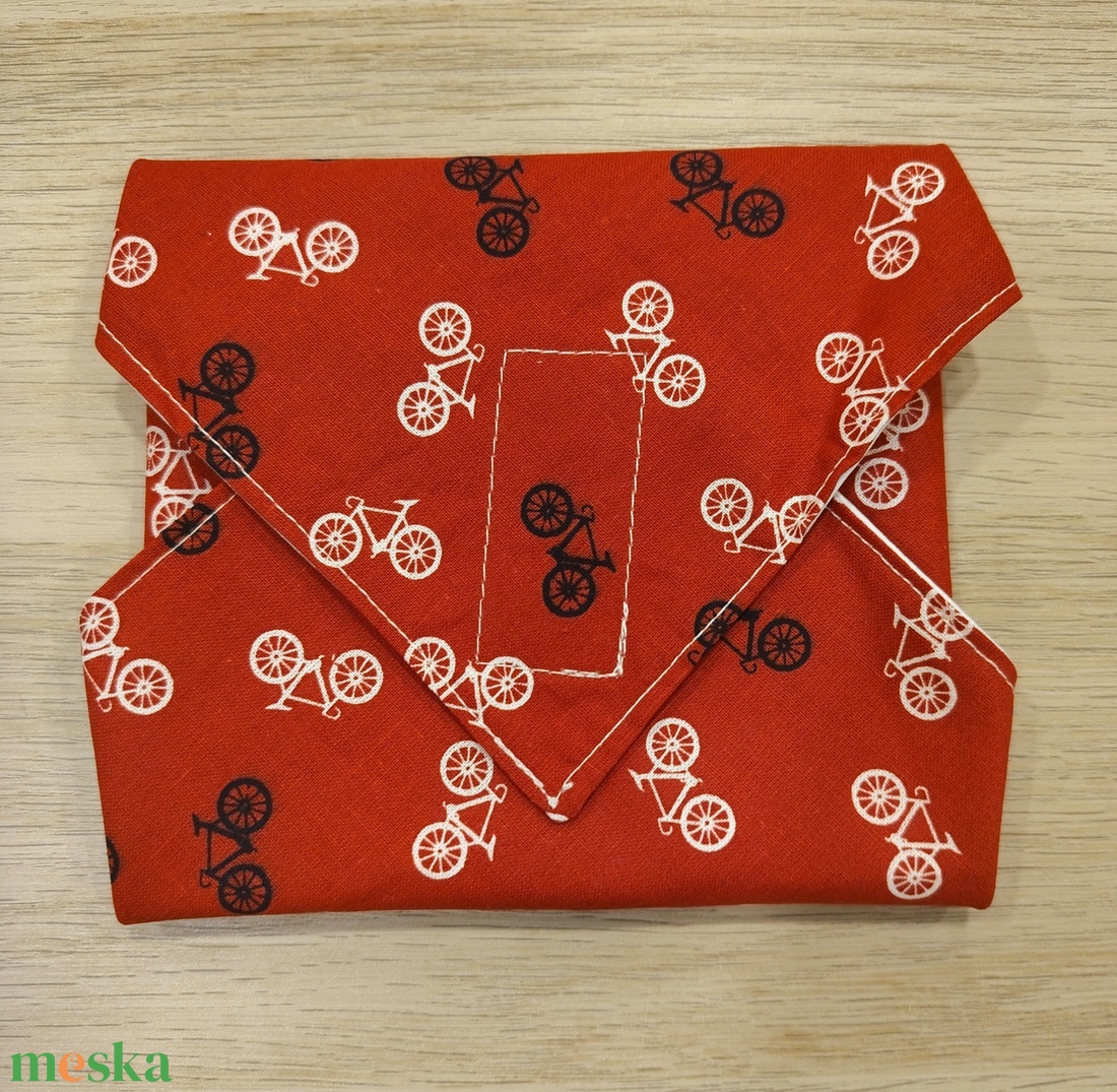 Biciklis újraszalvéta - táska & tok - uzsonna- & ebéd tartó - szendvics csomagoló - Meska.hu