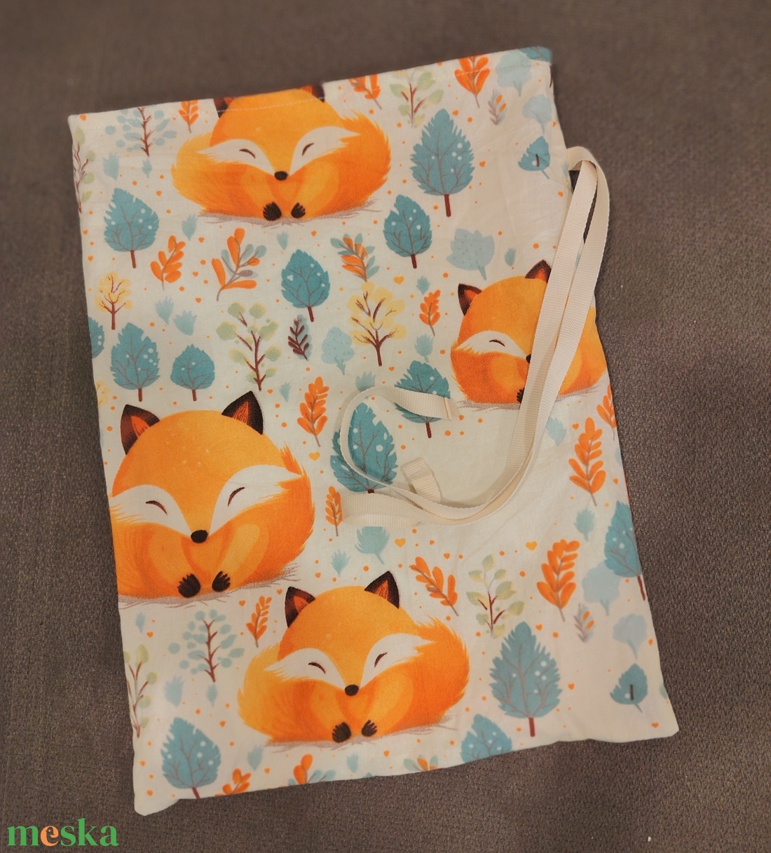 Rókás kenyeres zsák  - táska & tok - bevásárlás & shopper táska - kenyeres zsák - Meska.hu