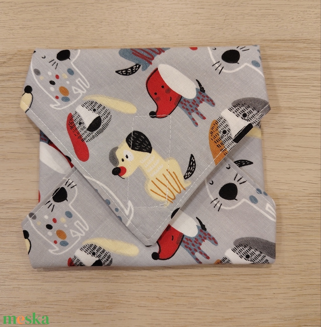 Kutyás újraszalvéta - táska & tok - uzsonna- & ebéd tartó - szendvics csomagoló - Meska.hu