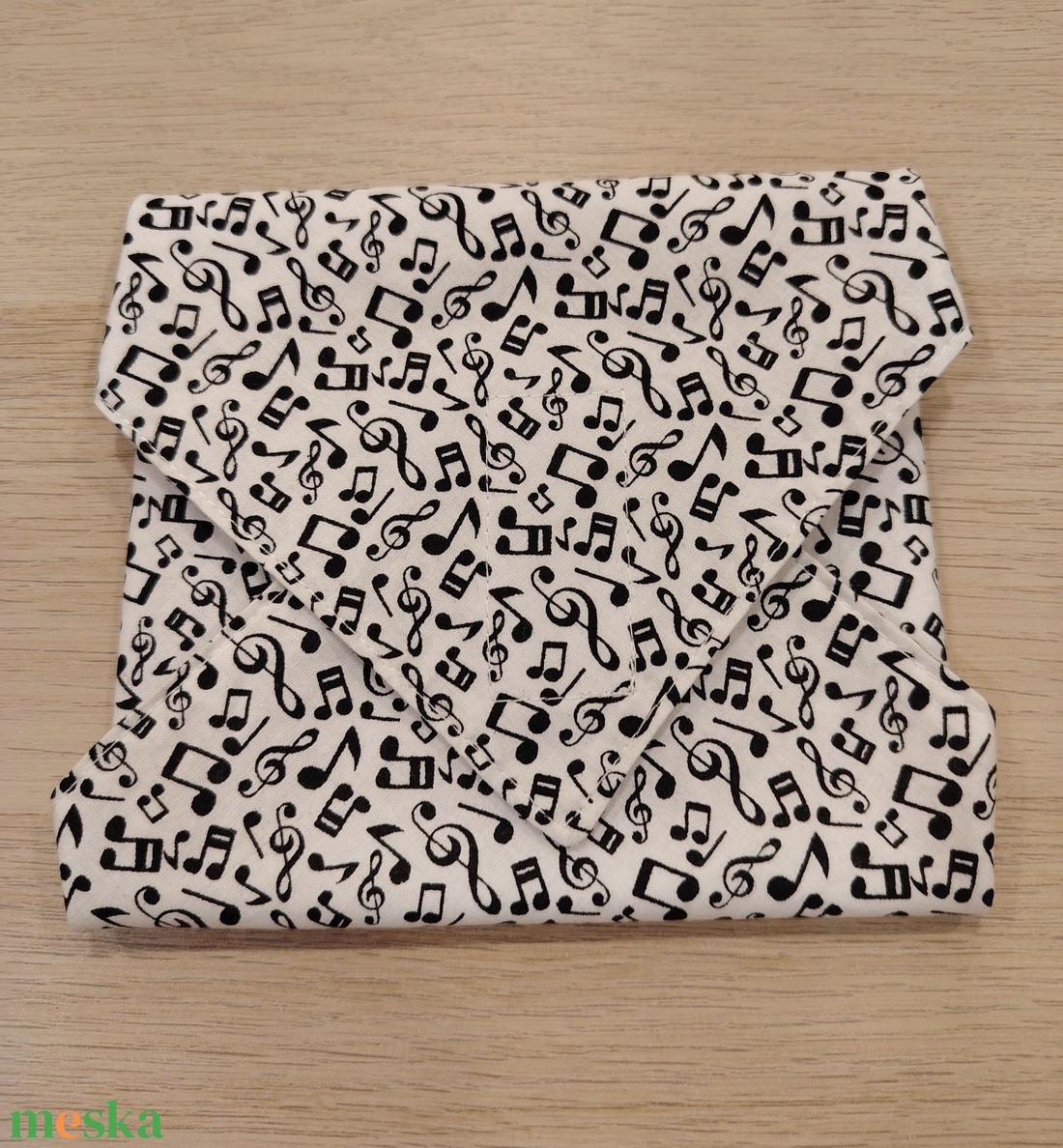 Hangjegyes újraszalvéta - táska & tok - uzsonna- & ebéd tartó - szendvics csomagoló - Meska.hu