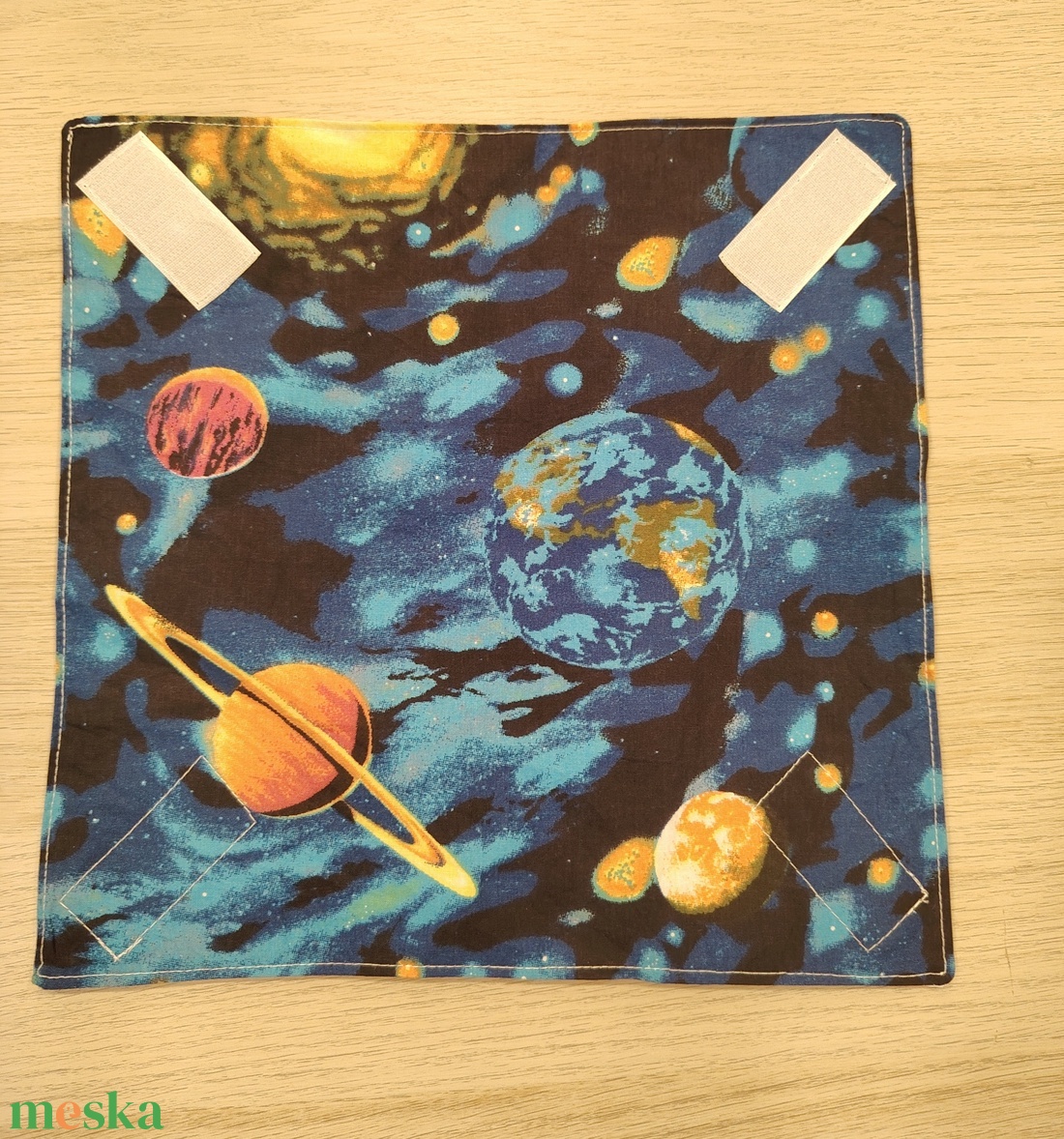 Bolygós újraszalvéta - táska & tok - uzsonna- & ebéd tartó - szendvics csomagoló - Meska.hu