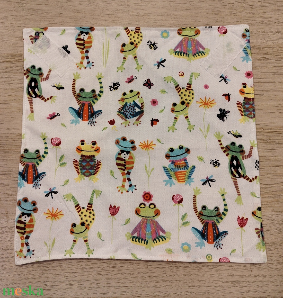 Békás újraszalvéta - táska & tok - uzsonna- & ebéd tartó - szendvics csomagoló - Meska.hu