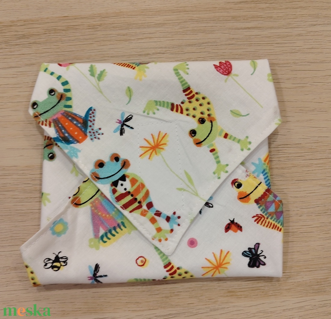 Békás újraszalvéta - táska & tok - uzsonna- & ebéd tartó - szendvics csomagoló - Meska.hu