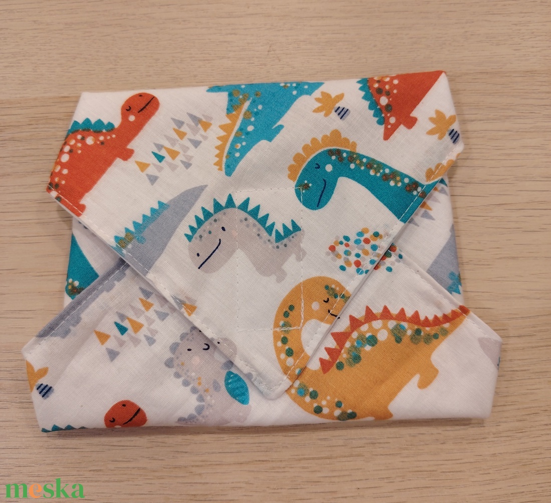 Dinós újraszalvéta - táska & tok - uzsonna- & ebéd tartó - szendvics csomagoló - Meska.hu