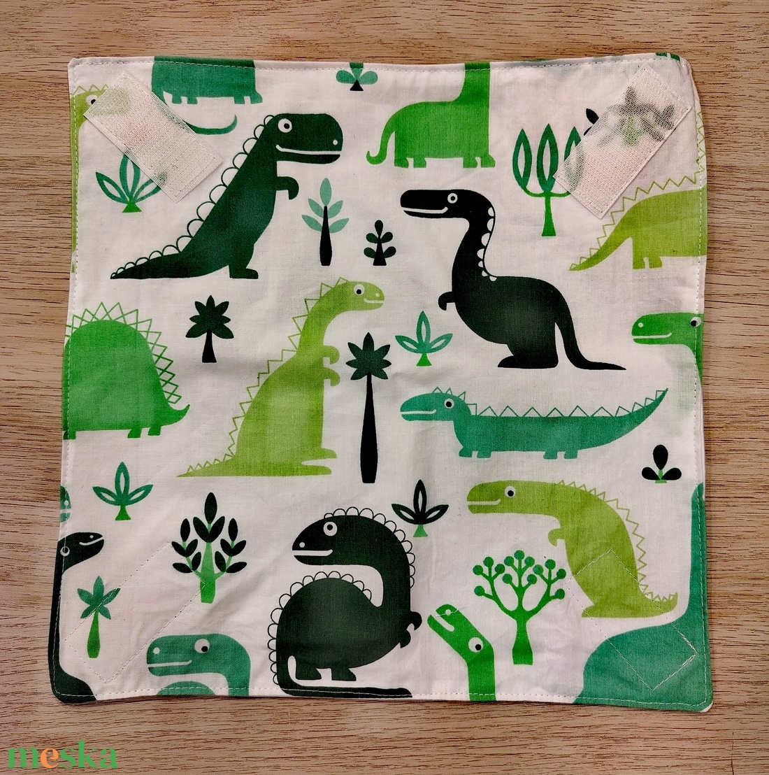 Dínós újraszalvéta - táska & tok - uzsonna- & ebéd tartó - szendvics csomagoló - Meska.hu