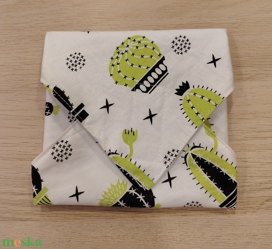 Kaktusz újraszalvéta - táska & tok - uzsonna- & ebéd tartó - szendvics csomagoló - Meska.hu