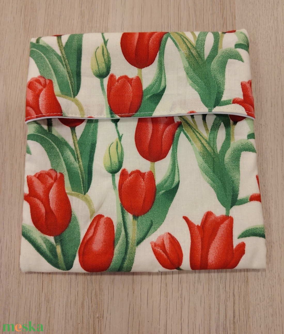 Tulipános nasi tasak - táska & tok - uzsonna- & ebéd tartó - szendvics csomagoló - Meska.hu