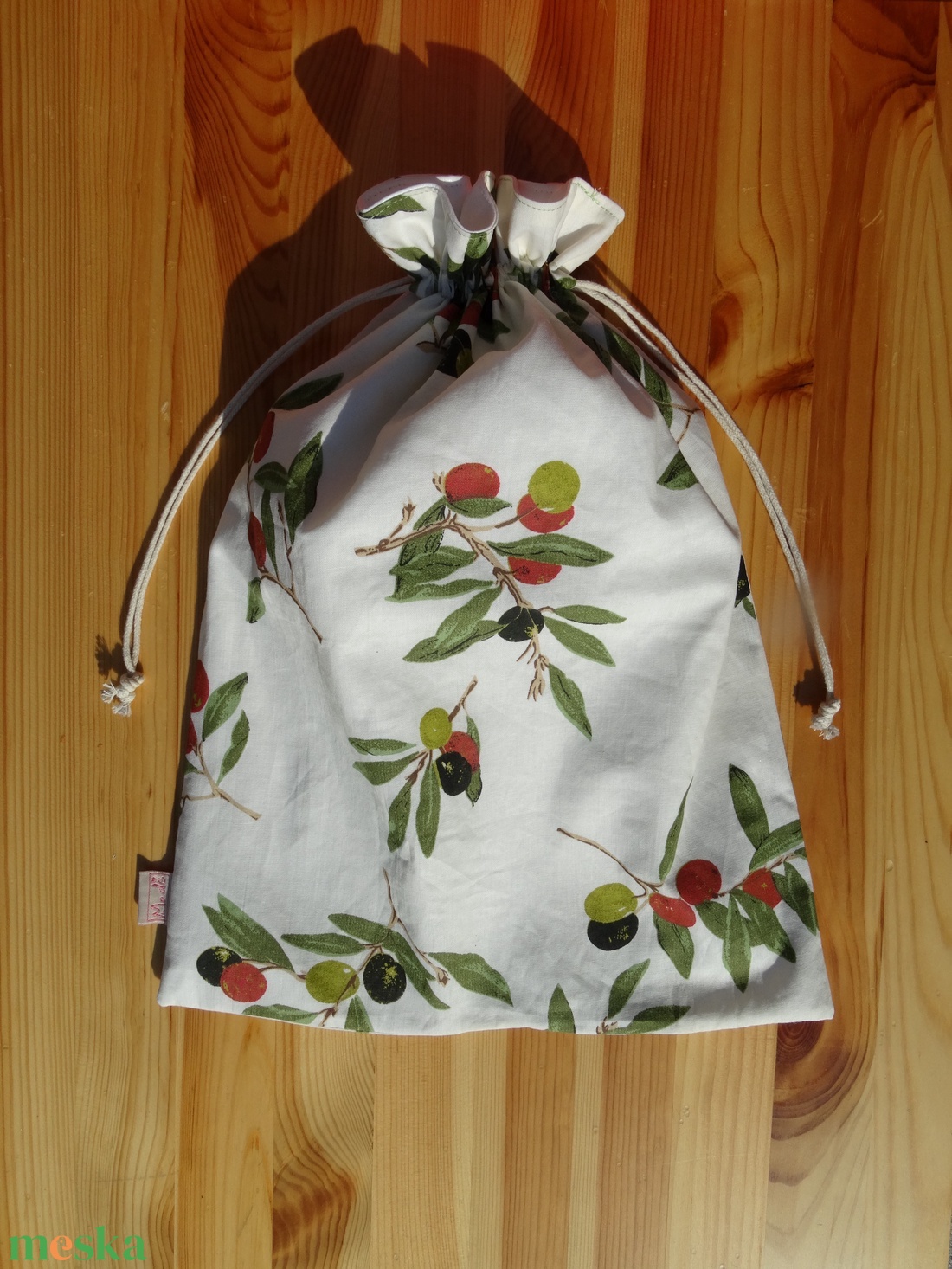 Kenyeres zsák / Olivás - otthon & életmód - konyhafelszerelés, tálalás - konyhai tárolás - kenyértartó - Meska.hu