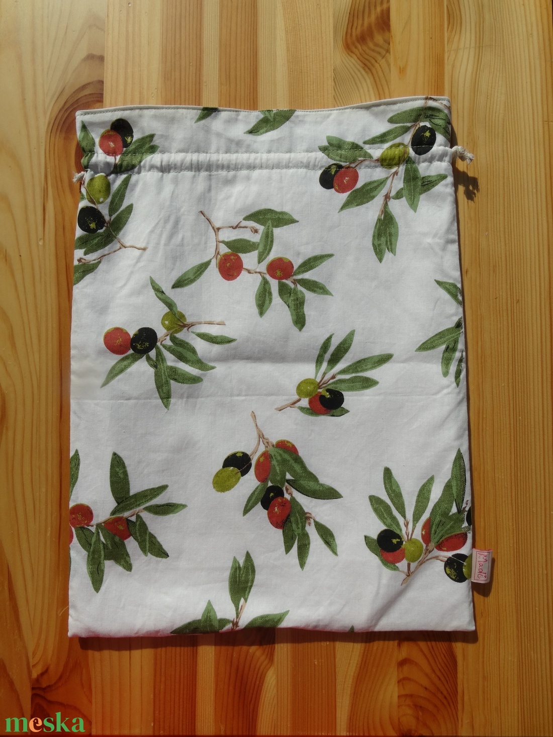 Kenyeres zsák / Olivás - otthon & életmód - konyhafelszerelés, tálalás - konyhai tárolás - kenyértartó - Meska.hu