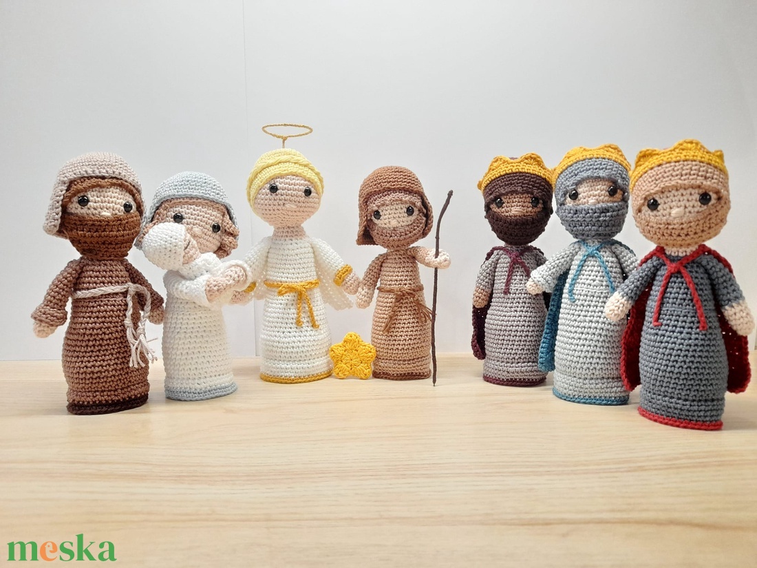 Horgolt Betlehem - karácsony - karácsonyi lakásdekoráció - karácsonyi manók, figurák - Meska.hu