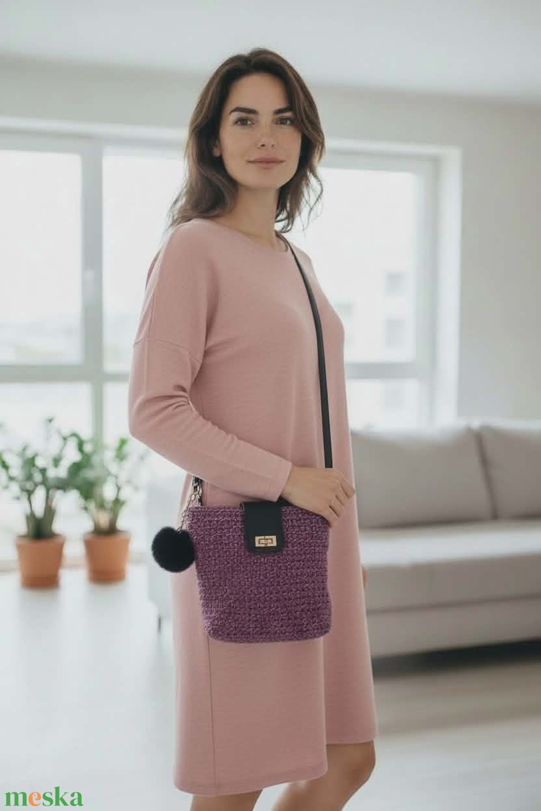 Bordó cirkás horgolt válltáska - táska & tok - kézitáska & válltáska - válltáska - Meska.hu