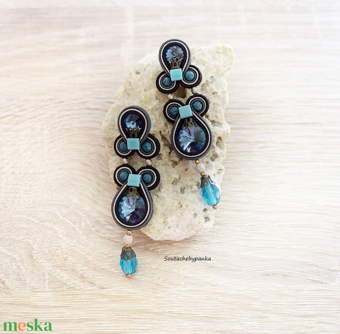 Elegáns sujtás fülbevaló - ékszer - fülbevaló - csillár fülbevaló - Meska.hu