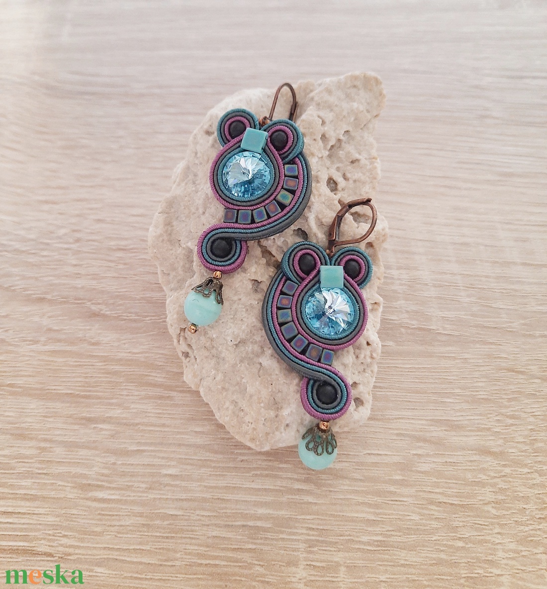 Elegáns sujtás fülbevaló - ékszer - fülbevaló - csillár fülbevaló - Meska.hu