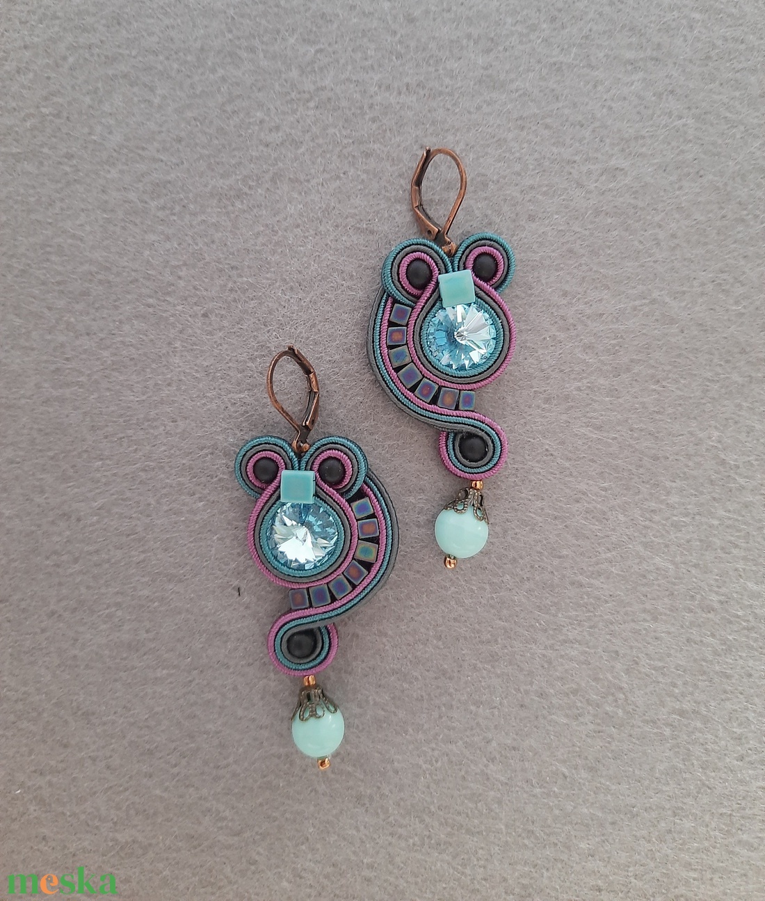 Elegáns sujtás fülbevaló - ékszer - fülbevaló - csillár fülbevaló - Meska.hu