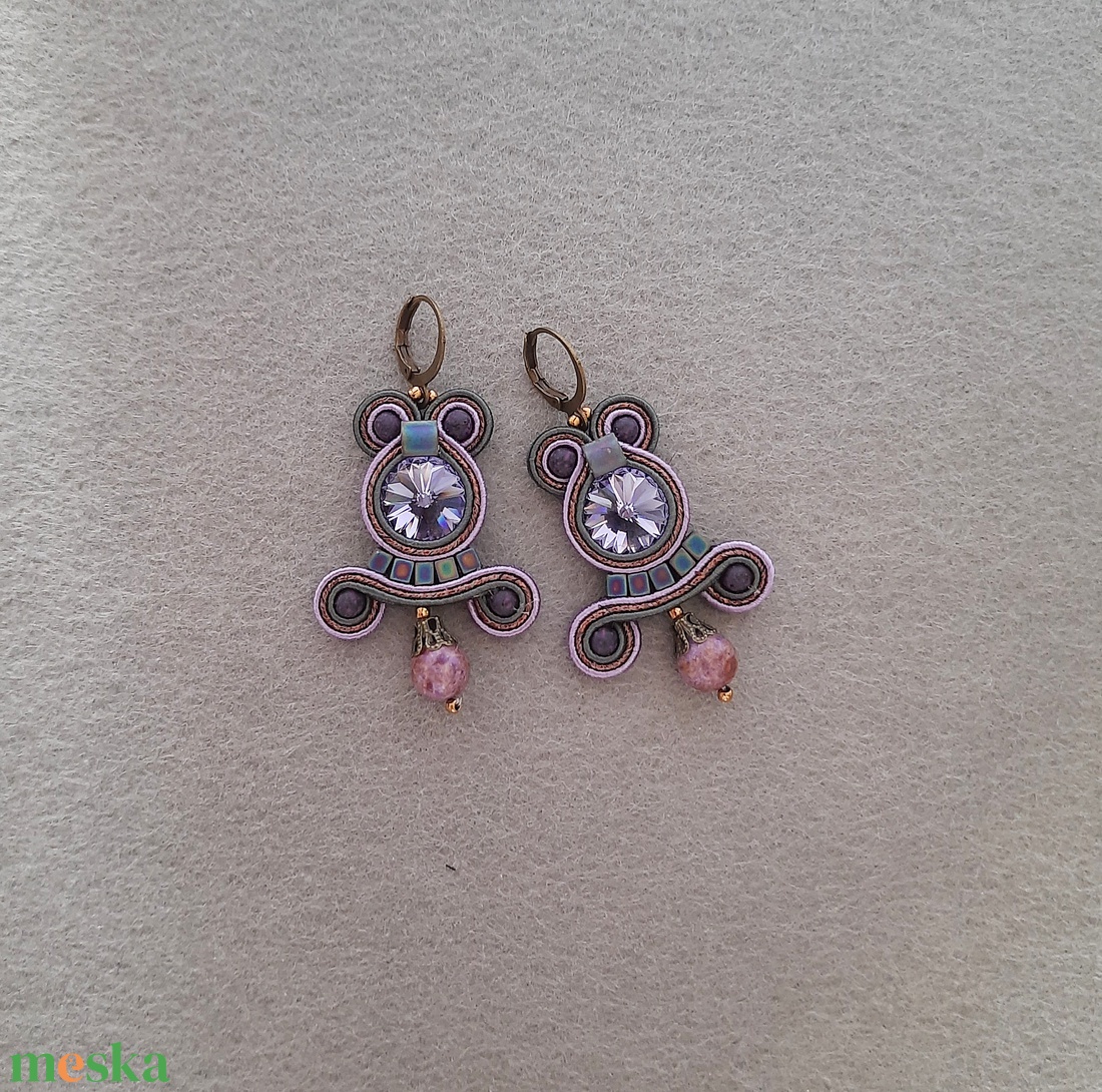 Elegáns sujtás fülbevaló - ékszer - fülbevaló - csillár fülbevaló - Meska.hu